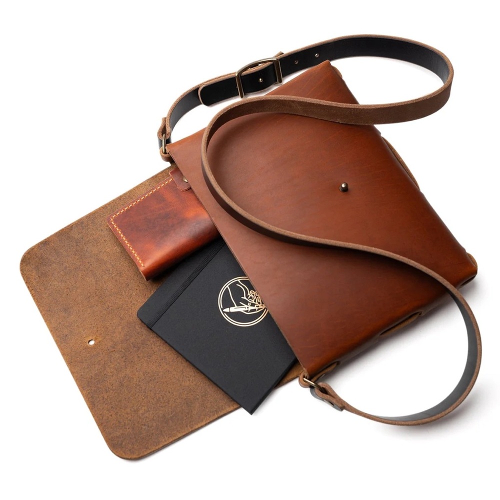 Popov Leather Everyday Satchel - English Tan - Seidel Leather - Picture 6 of 7